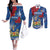 Personalised Windsor Couples Matching Off The Shoulder Long Sleeve Dress and Long Sleeve Button Shirt The City of Roses