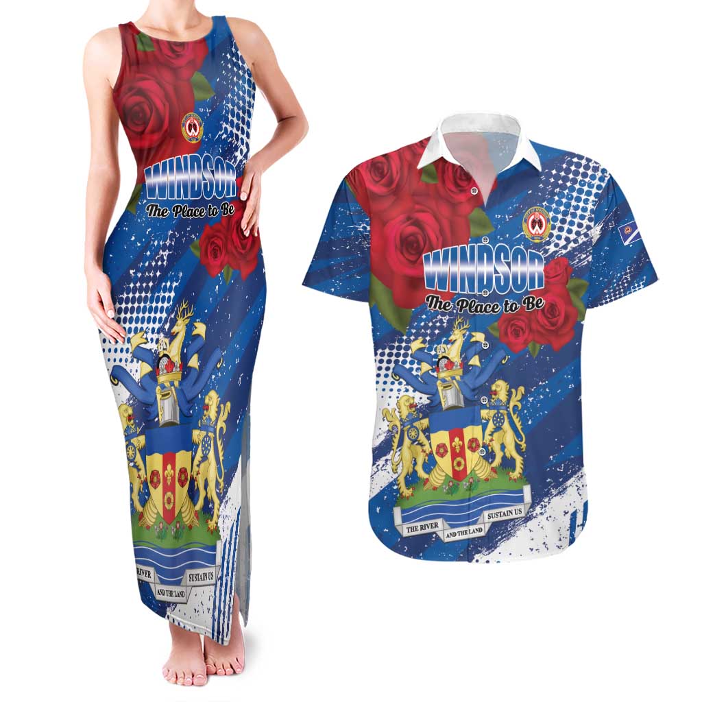 Personalised Windsor Couples Matching Tank Maxi Dress and Hawaiian Shirt The City of Roses