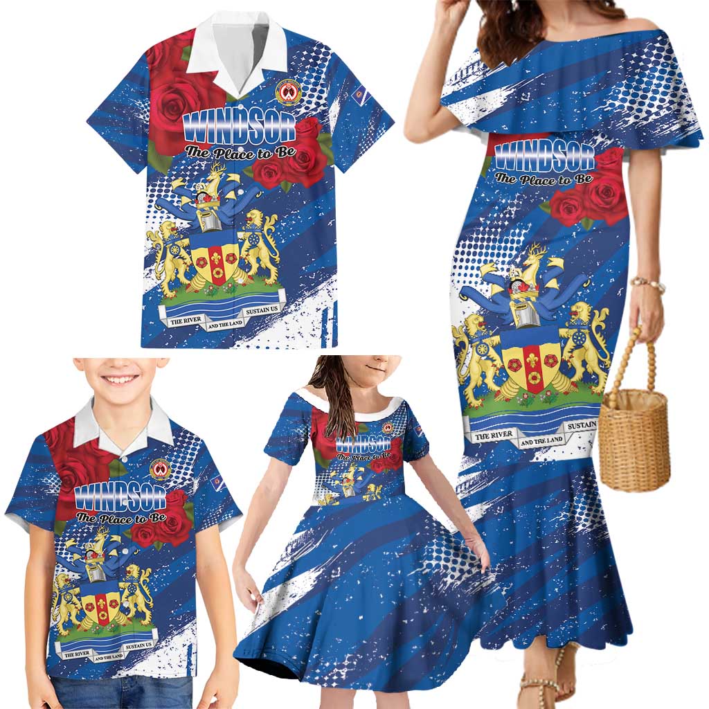 Personalised Windsor Family Matching Mermaid Dress and Hawaiian Shirt The City of Roses