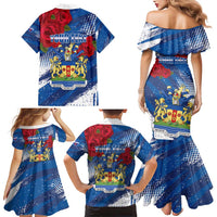 Personalised Windsor Family Matching Mermaid Dress and Hawaiian Shirt The City of Roses