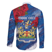 Personalised Windsor Family Matching Off The Shoulder Long Sleeve Dress and Hawaiian Shirt The City of Roses
