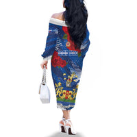 Personalised Windsor Family Matching Off The Shoulder Long Sleeve Dress and Hawaiian Shirt The City of Roses