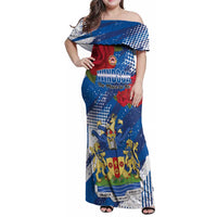Personalised Windsor Family Matching Off Shoulder Maxi Dress and Hawaiian Shirt The City of Roses