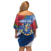 Personalised Windsor Family Matching Off Shoulder Short Dress and Hawaiian Shirt The City of Roses