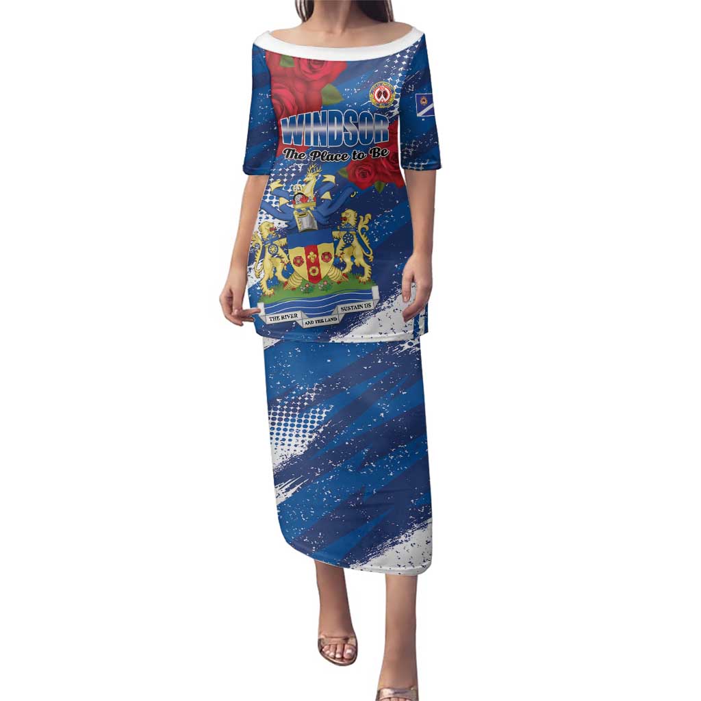 Personalised Windsor Family Matching Puletasi and Hawaiian Shirt The City of Roses