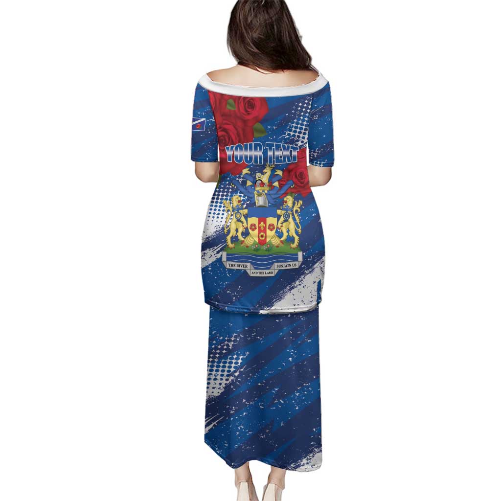 Personalised Windsor Family Matching Puletasi and Hawaiian Shirt The City of Roses