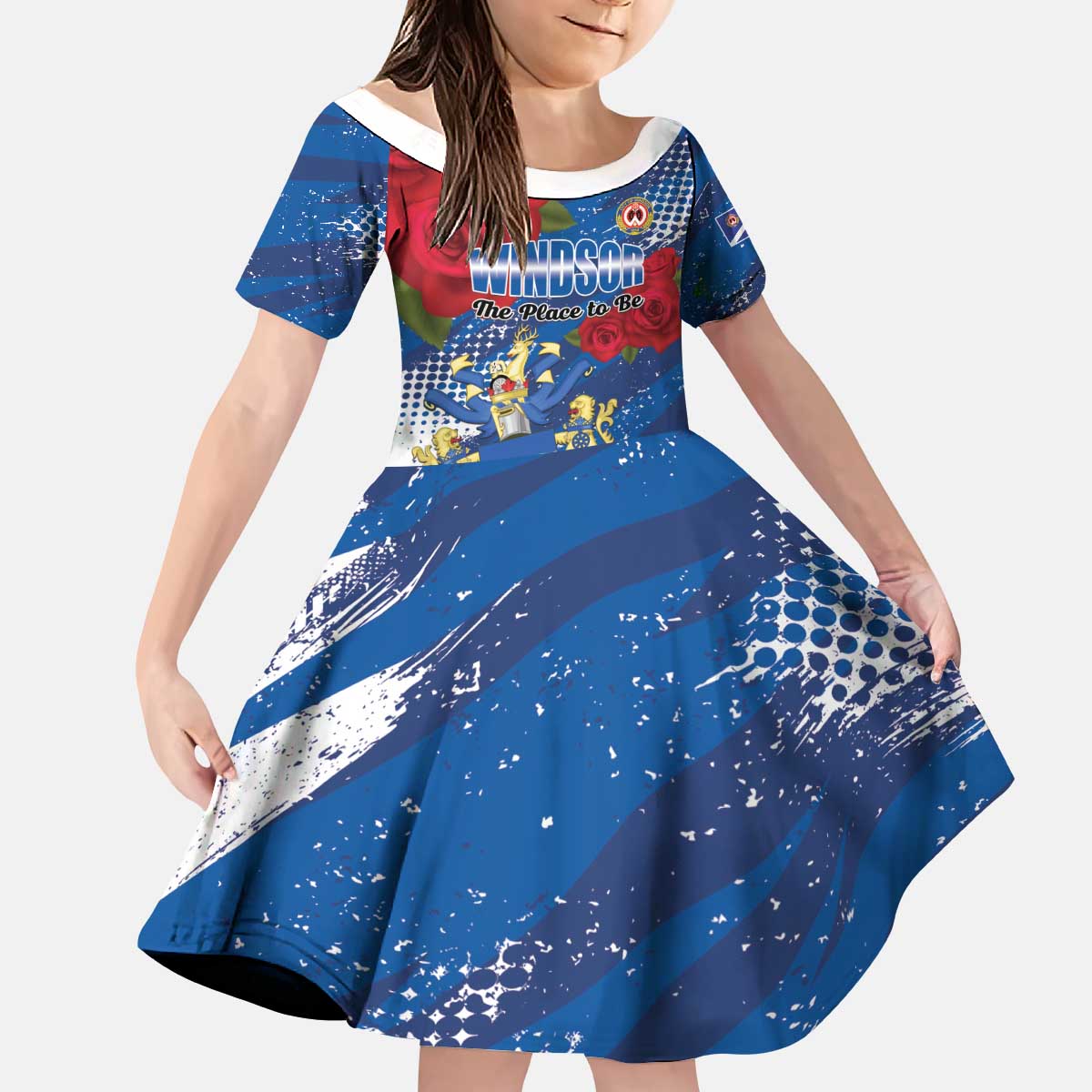 Personalised Windsor Kid Short Sleeve Dress The City of Roses