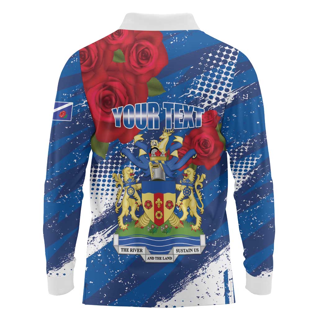 Personalised Windsor Long Sleeve Polo Shirt The City of Roses