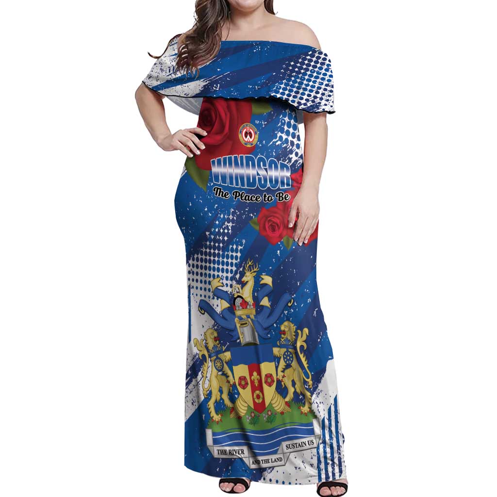 Personalised Windsor Off Shoulder Maxi Dress The City of Roses