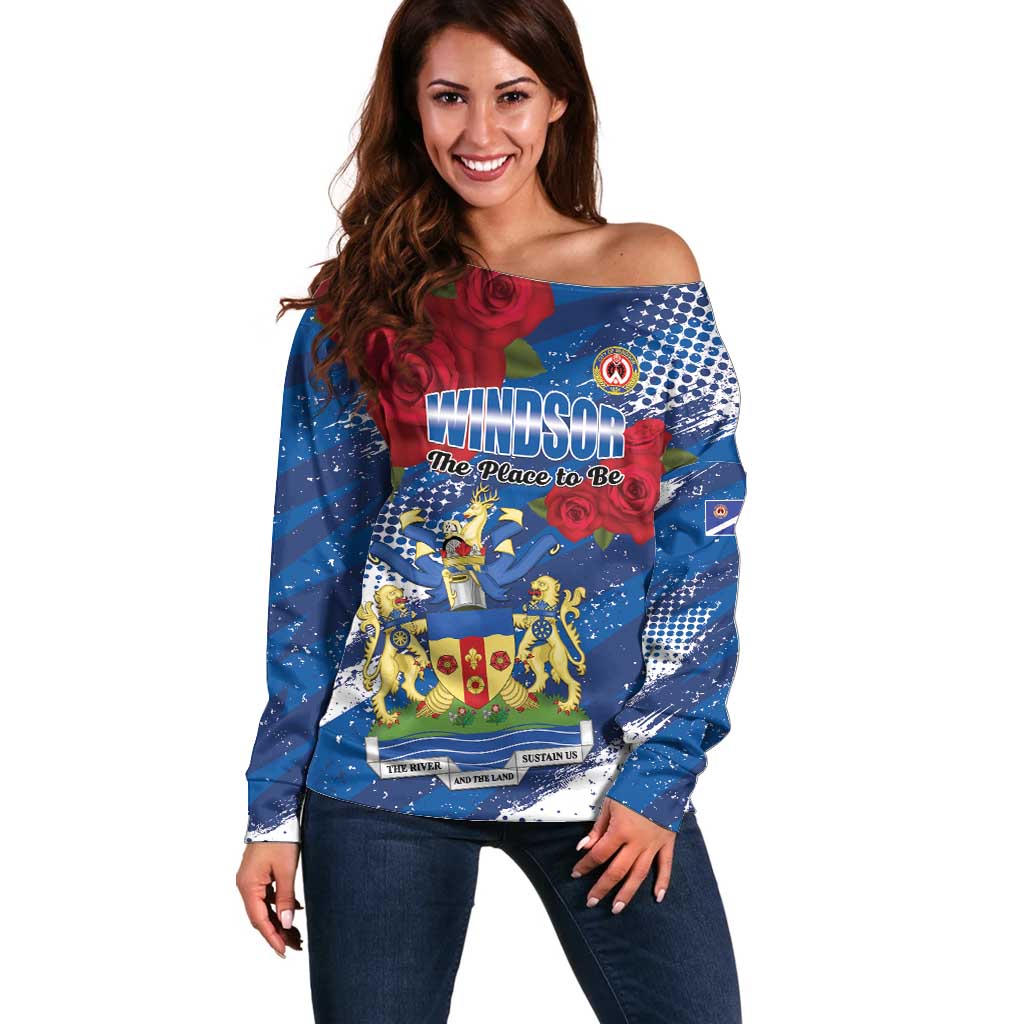 Personalised Windsor Off Shoulder Sweater The City of Roses