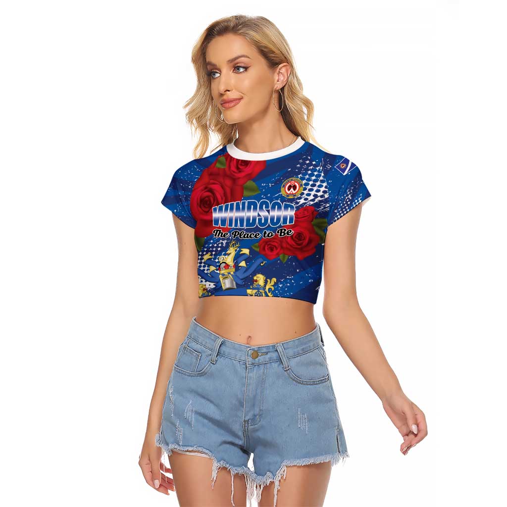 Personalised Windsor Raglan Cropped T Shirt The City of Roses