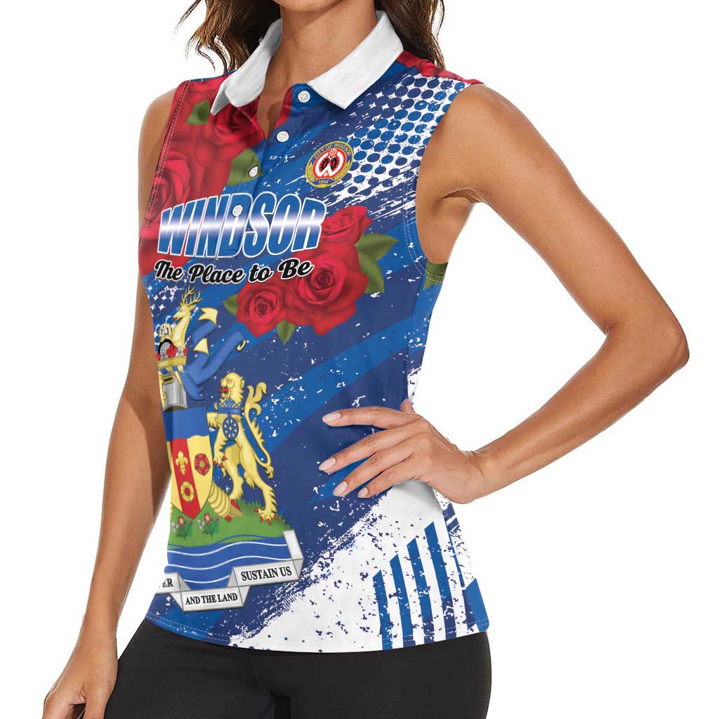 Personalised Windsor Women Sleeveless Polo Shirt The City of Roses