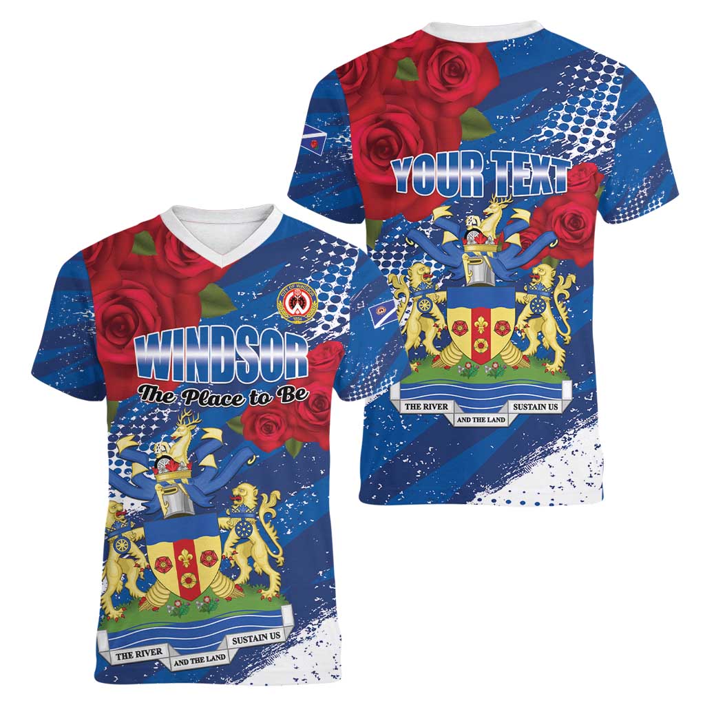 Personalised Windsor Women V-Neck T-Shirt The City of Roses