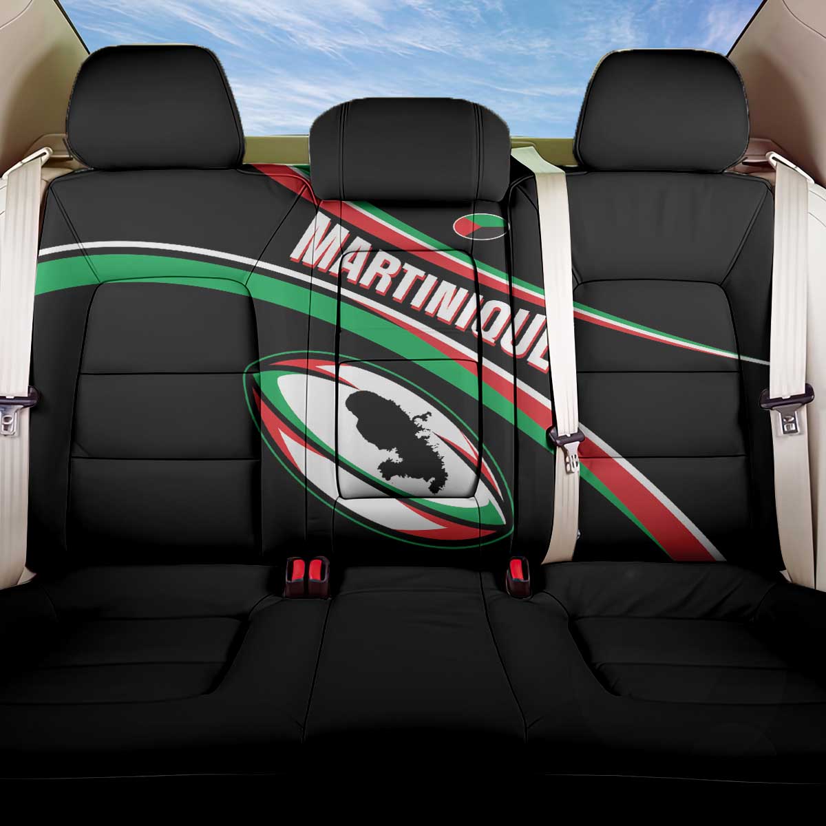 Martinique Rugby Back Car Seat Cover Matinik Go Champions