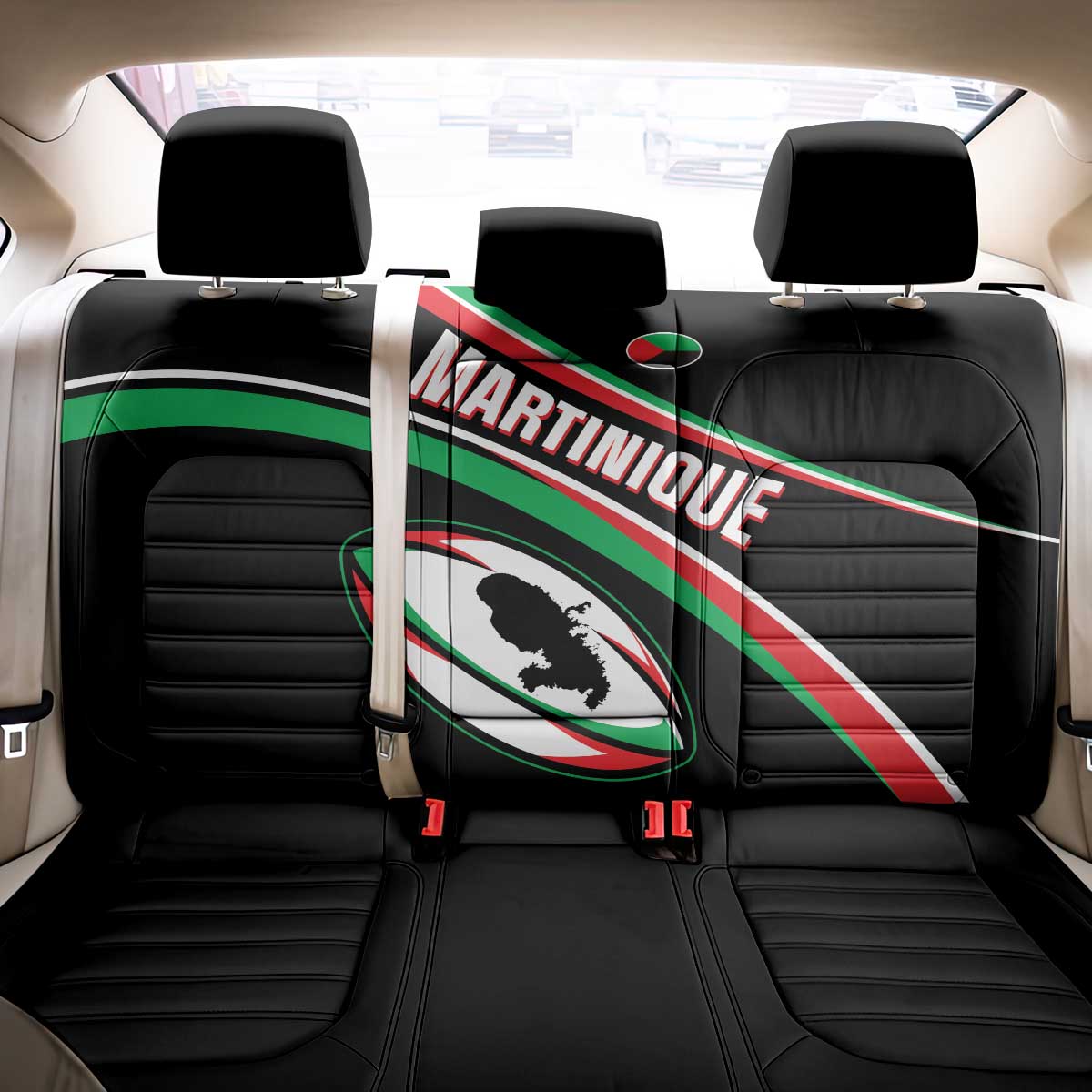 Martinique Rugby Back Car Seat Cover Matinik Go Champions