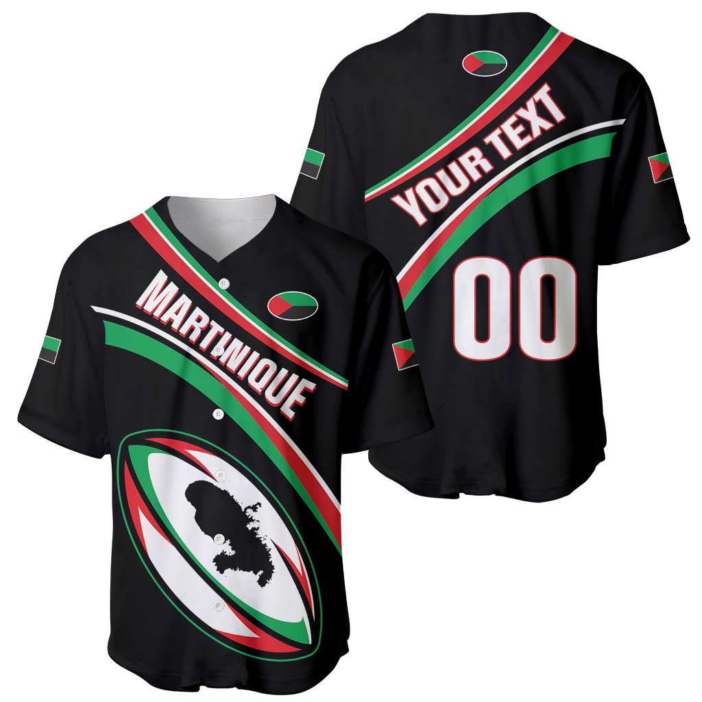 Custom Martinique Rugby Baseball Jersey Matinik Go Champions