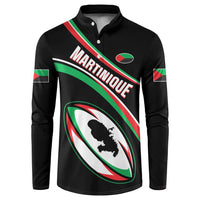 Custom Martinique Rugby Button Sweatshirt Matinik Go Champions