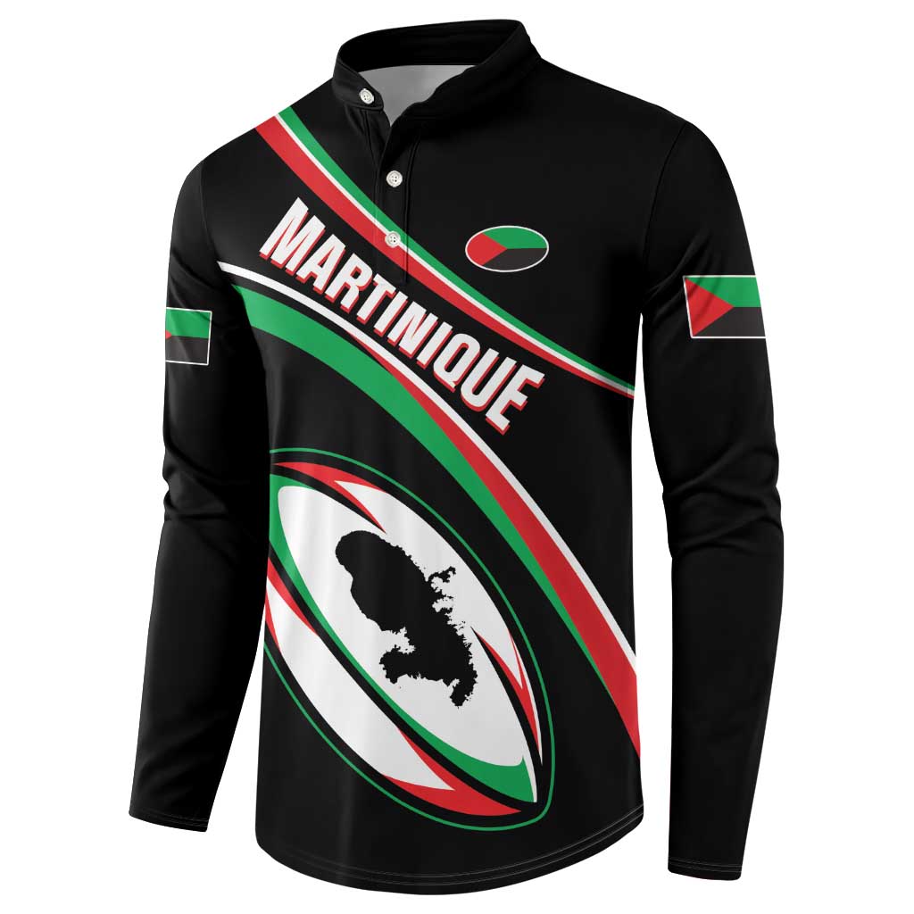 Custom Martinique Rugby Button Sweatshirt Matinik Go Champions