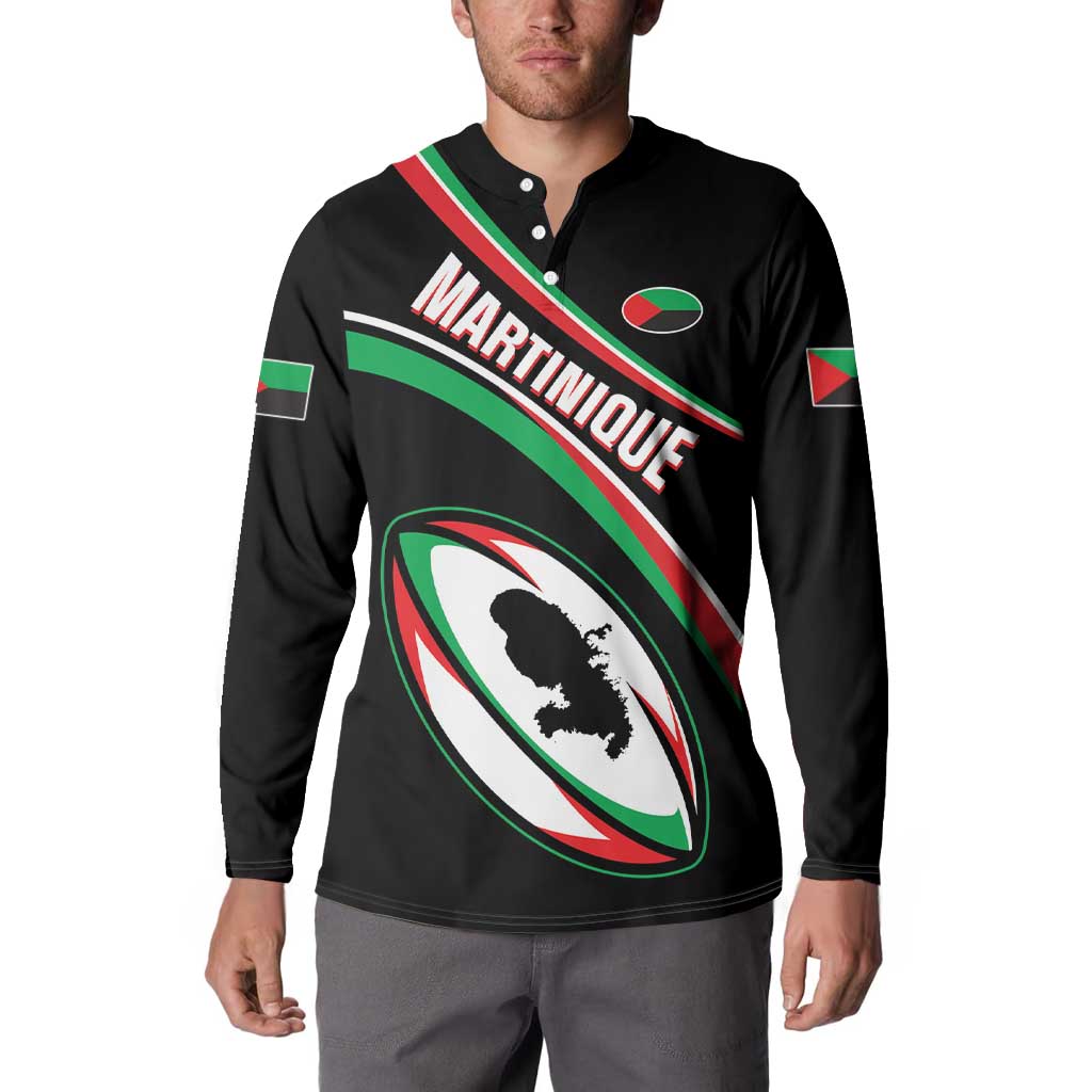 Custom Martinique Rugby Button Sweatshirt Matinik Go Champions