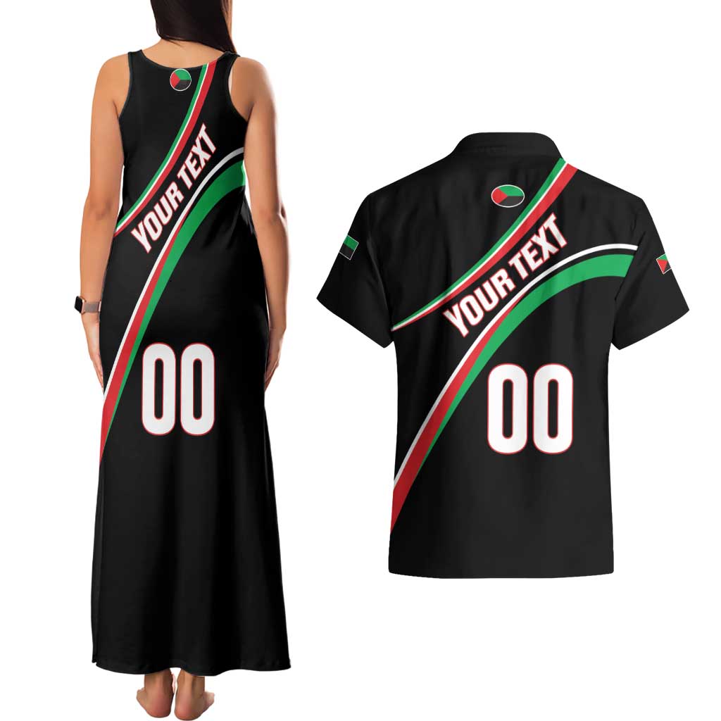 Custom Martinique Rugby Couples Matching Tank Maxi Dress and Hawaiian Shirt Matinik Go Champions