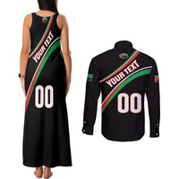 Custom Martinique Rugby Couples Matching Tank Maxi Dress and Long Sleeve Button Shirt Matinik Go Champions