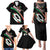 Custom Martinique Rugby Family Matching Puletasi and Hawaiian Shirt Matinik Go Champions