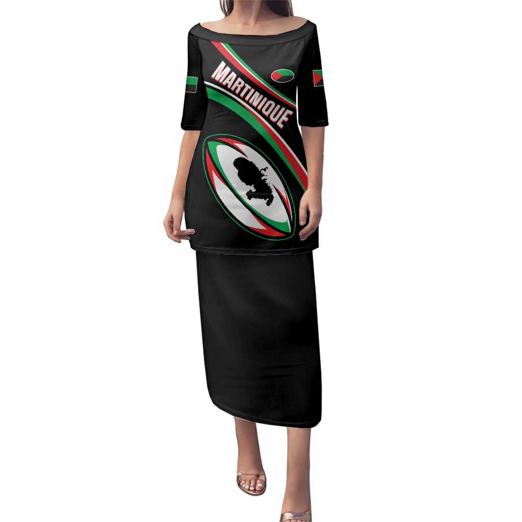 Custom Martinique Rugby Family Matching Puletasi and Hawaiian Shirt Matinik Go Champions