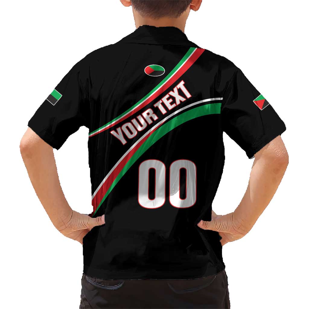 Custom Martinique Rugby Family Matching Short Sleeve Bodycon Dress and Hawaiian Shirt Matinik Go Champions