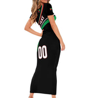 Custom Martinique Rugby Family Matching Short Sleeve Bodycon Dress and Hawaiian Shirt Matinik Go Champions