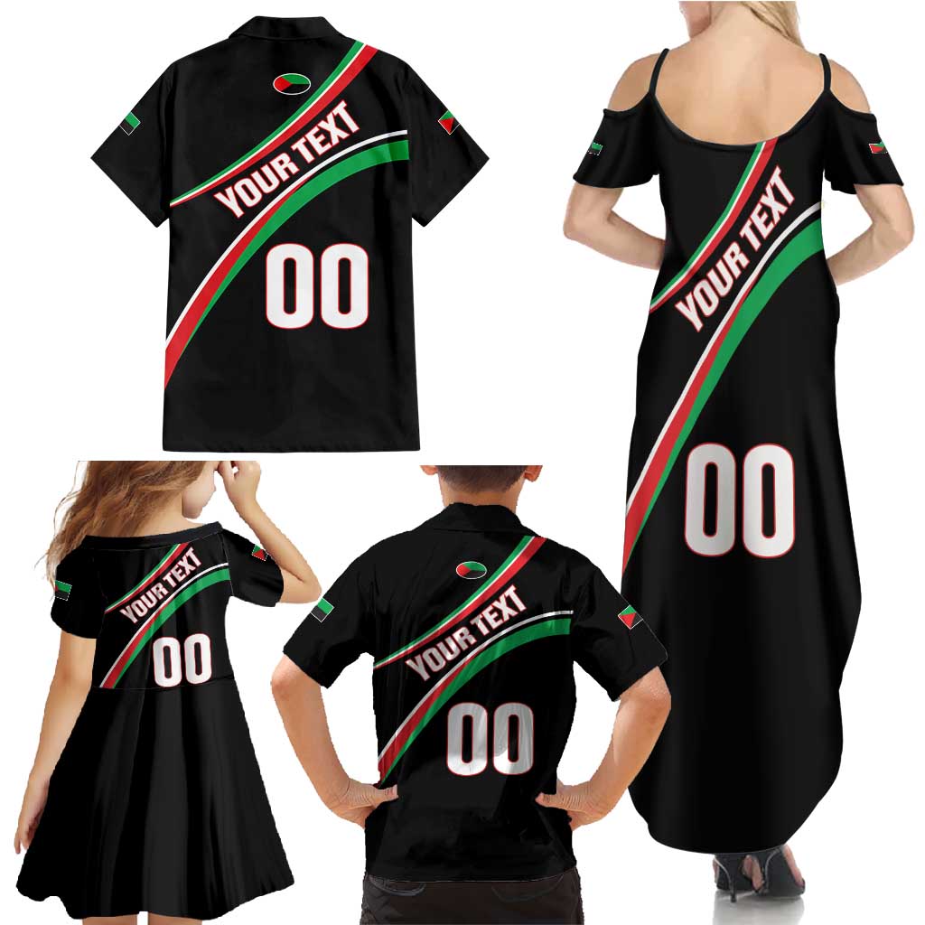 Custom Martinique Rugby Family Matching Summer Maxi Dress and Hawaiian Shirt Matinik Go Champions