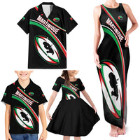 Custom Martinique Rugby Family Matching Tank Maxi Dress and Hawaiian Shirt Matinik Go Champions