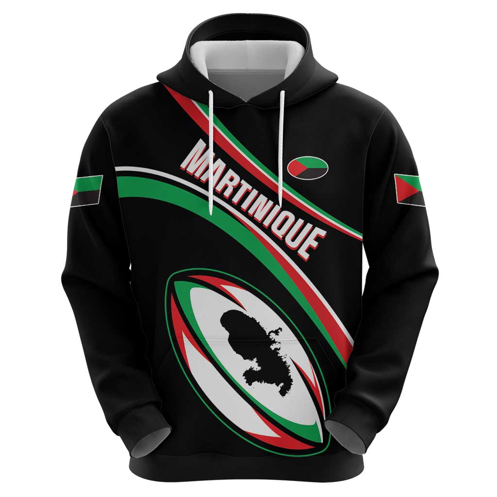 Custom Martinique Rugby Hoodie Matinik Go Champions