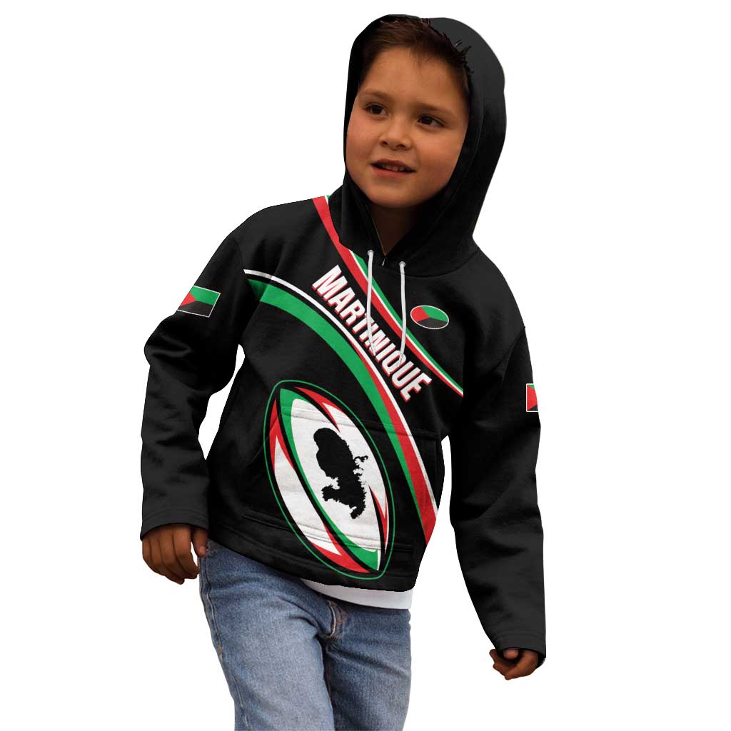 Custom Martinique Rugby Kid Hoodie Matinik Go Champions