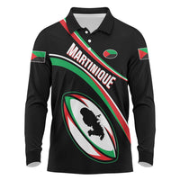 Custom Martinique Rugby Long Sleeve Polo Shirt Matinik Go Champions