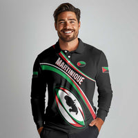 Custom Martinique Rugby Long Sleeve Polo Shirt Matinik Go Champions