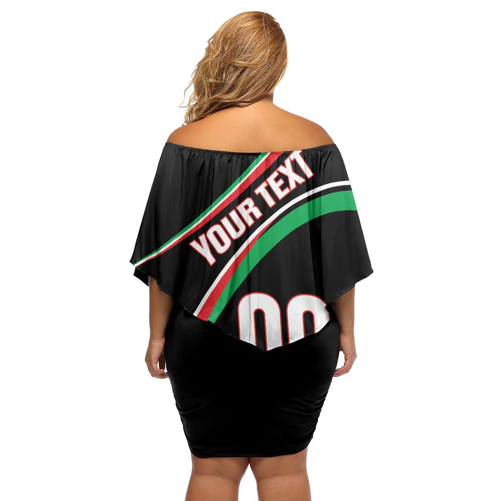 Custom Martinique Rugby Off Shoulder Short Dress Matinik Go Champions