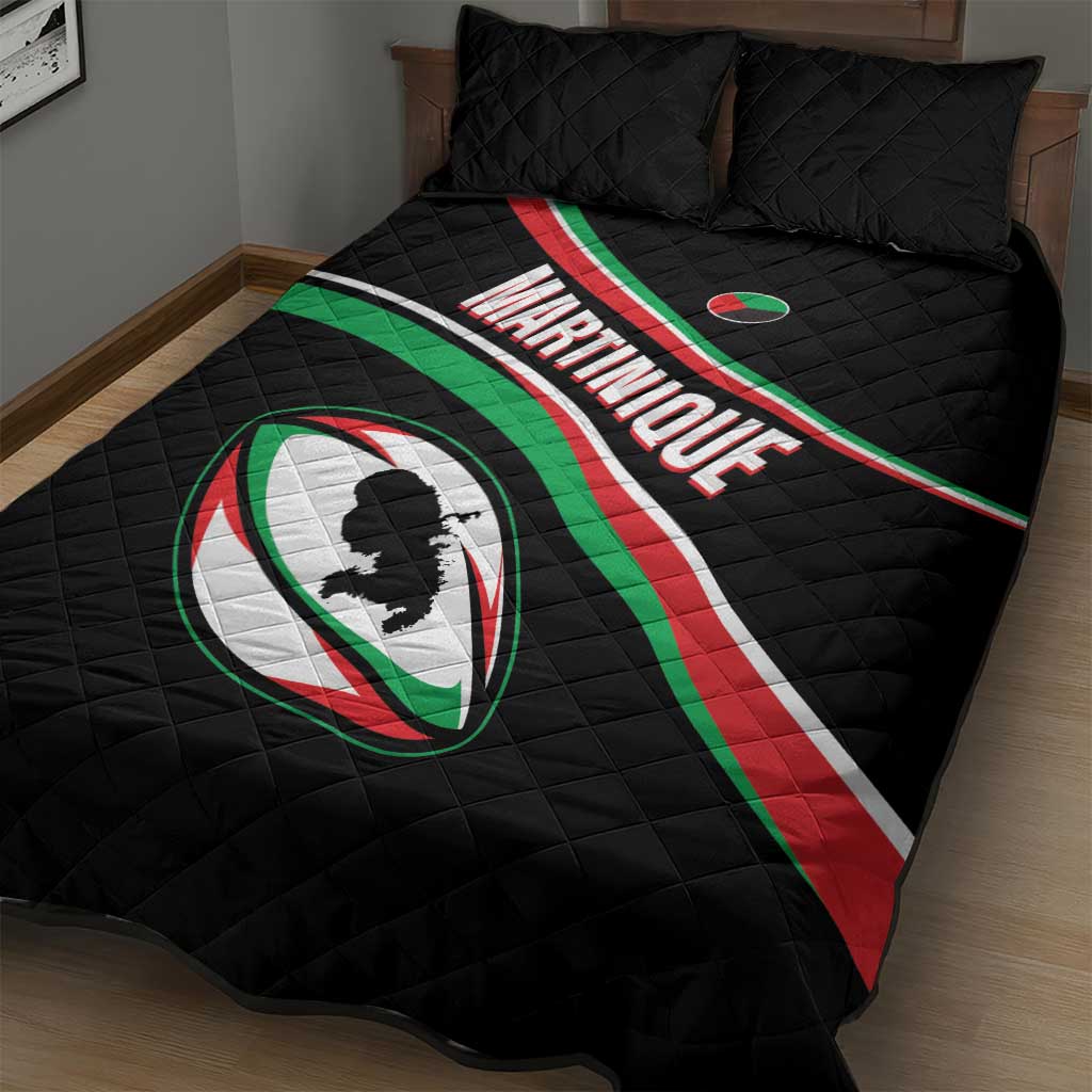 Martinique Rugby Quilt Bed Set Matinik Go Champions