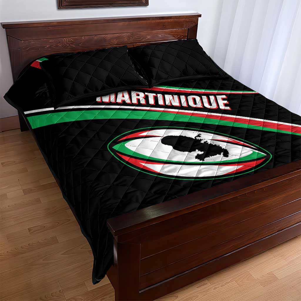 Martinique Rugby Quilt Bed Set Matinik Go Champions