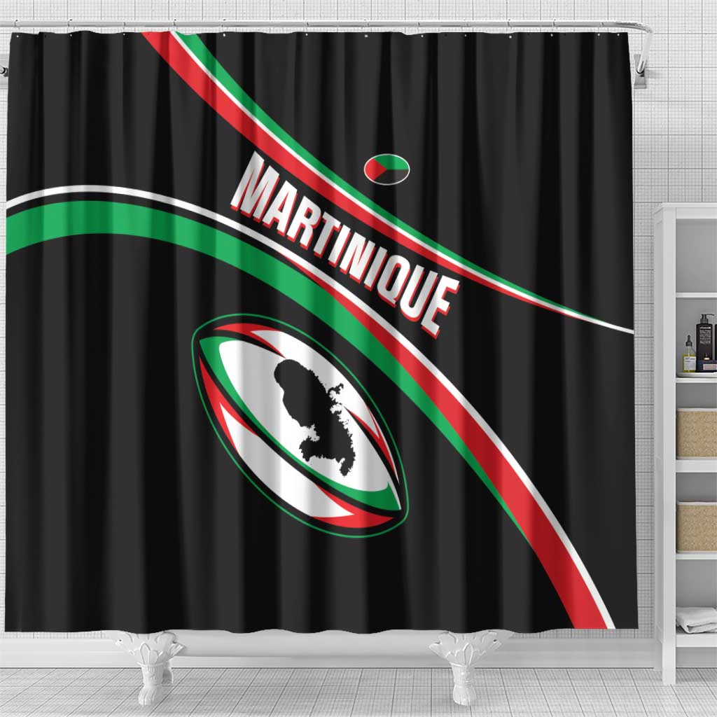 Martinique Rugby Shower Curtain Matinik Go Champions