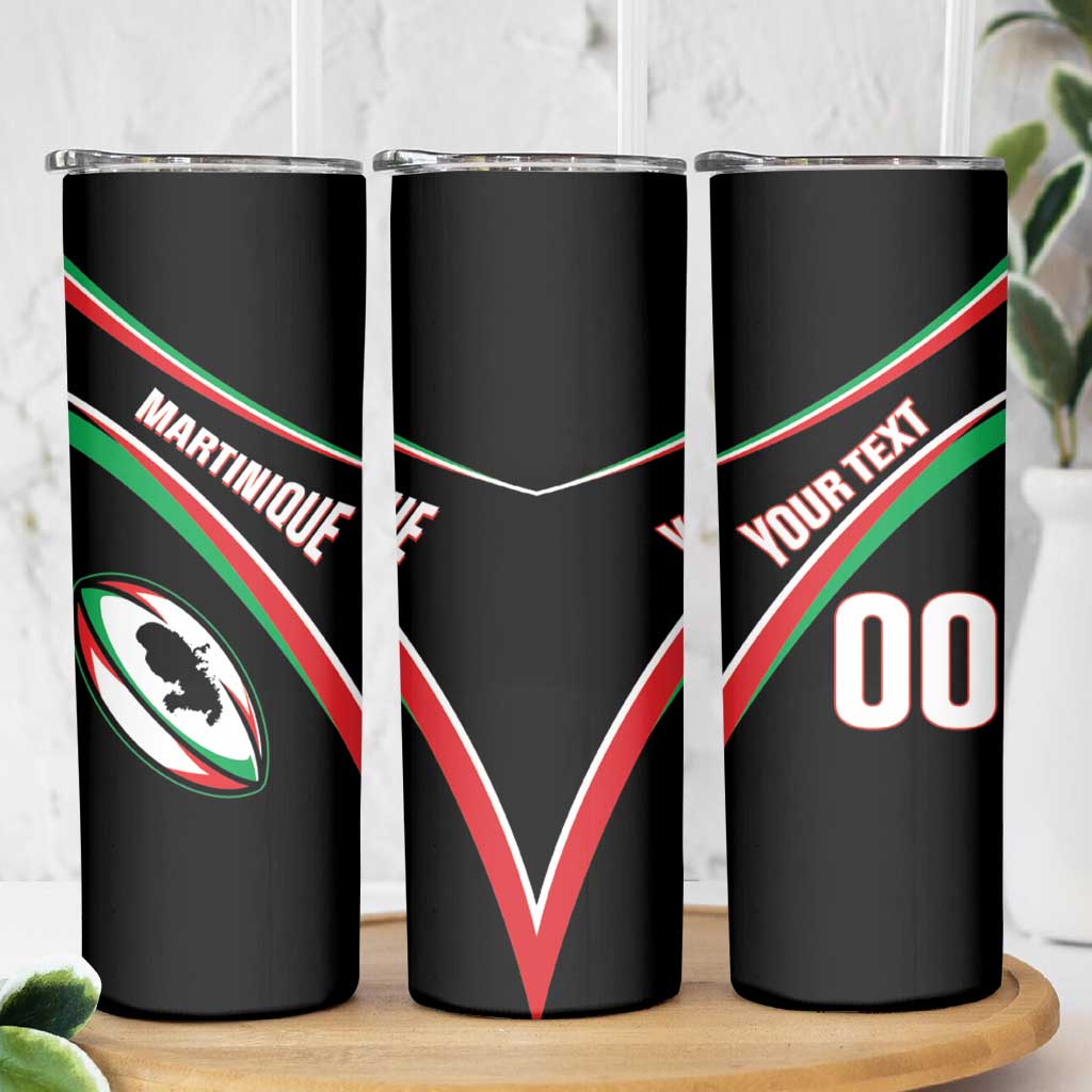 Custom Martinique Rugby Skinny Tumbler Matinik Go Champions