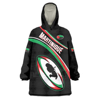 Custom Martinique Rugby Wearable Blanket Hoodie Matinik Go Champions