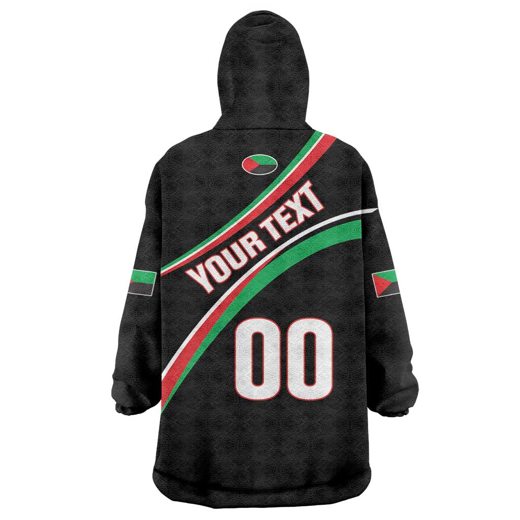 Custom Martinique Rugby Wearable Blanket Hoodie Matinik Go Champions