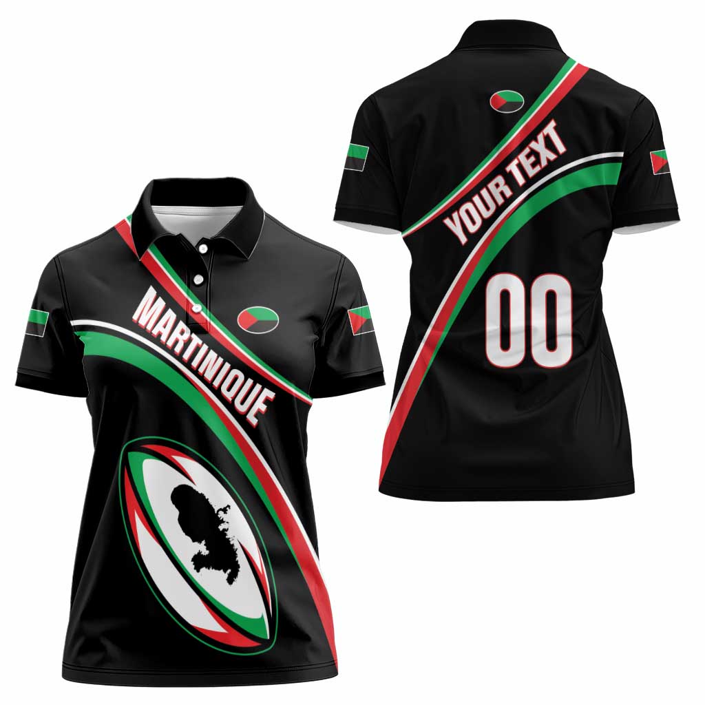 Custom Martinique Rugby Women Polo Shirt Matinik Go Champions
