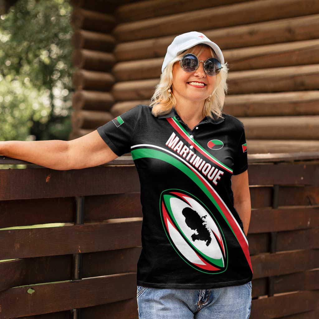 Custom Martinique Rugby Women Polo Shirt Matinik Go Champions