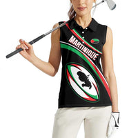 Custom Martinique Rugby Women Sleeveless Polo Shirt Matinik Go Champions