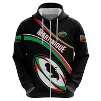 Custom Martinique Rugby Zip Hoodie Matinik Go Champions