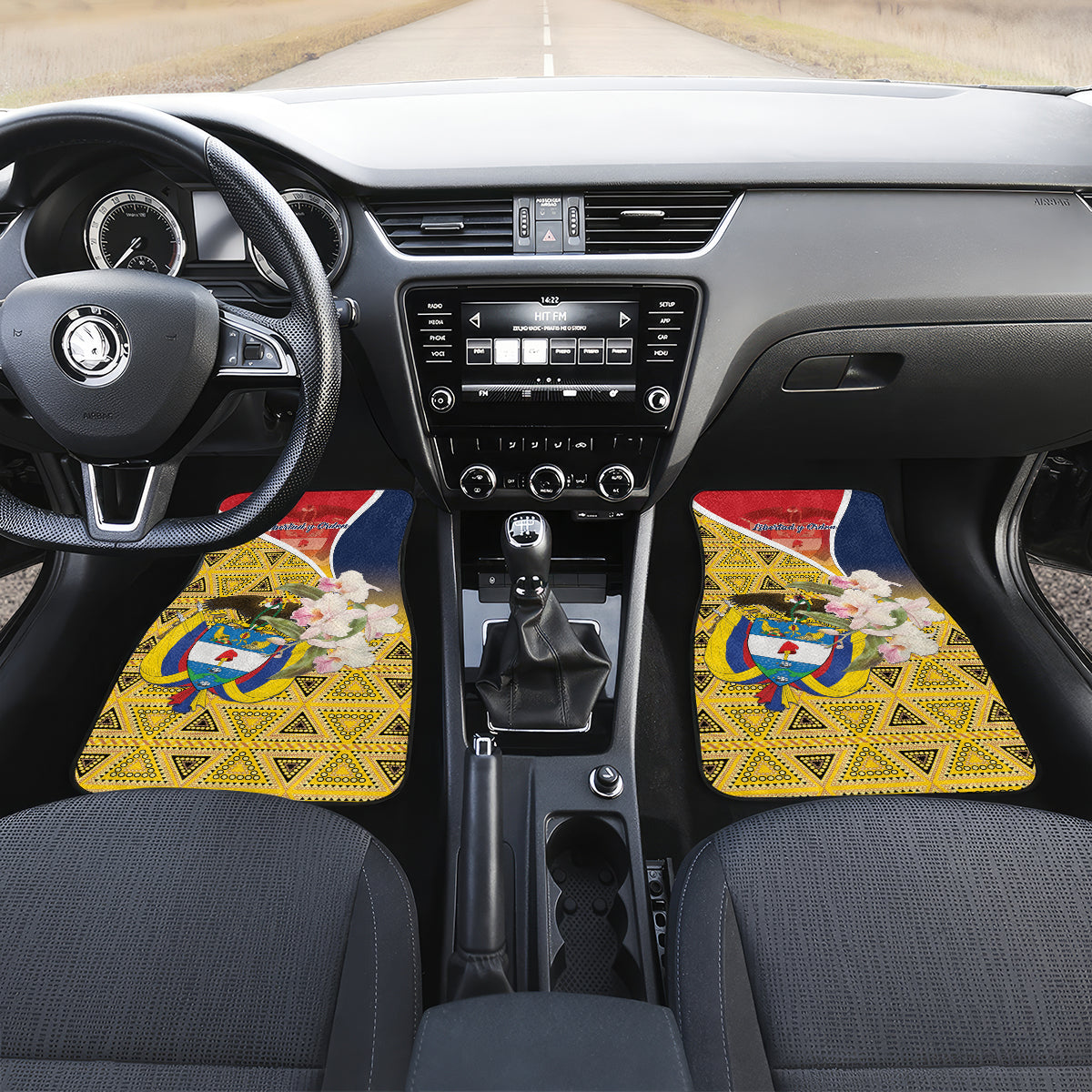 Colombia Independence Day Car Mats Libertad y Orden Colombian Pattern - Wonder Print Shop