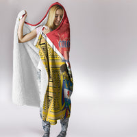Colombia Independence Day Hooded Blanket Libertad y Orden Colombian Pattern