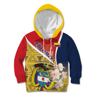 Colombia Independence Day Kid Hoodie Libertad y Orden Colombian Pattern - Wonder Print Shop