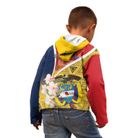 Colombia Independence Day Kid Hoodie Libertad y Orden Colombian Pattern - Wonder Print Shop